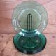 6 Green ARCOROC Glass Dinner Plates 70's