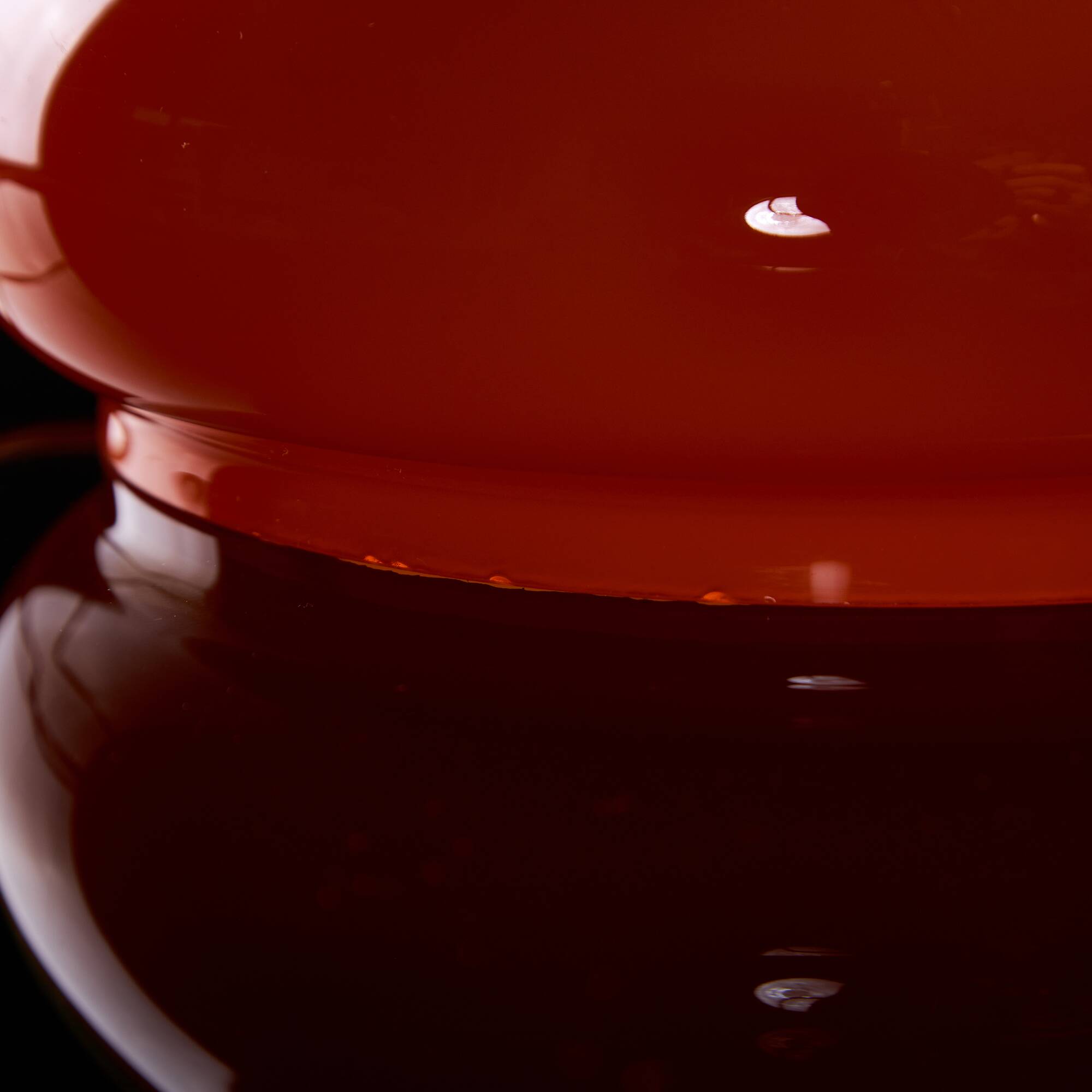 Space Age Orange Glass Lamp, 1970s