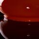 Space Age Orange Glass Lamp, 1970s