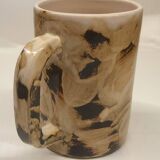 Four enameled ceramic cups Galerie Palissy in Vallauris