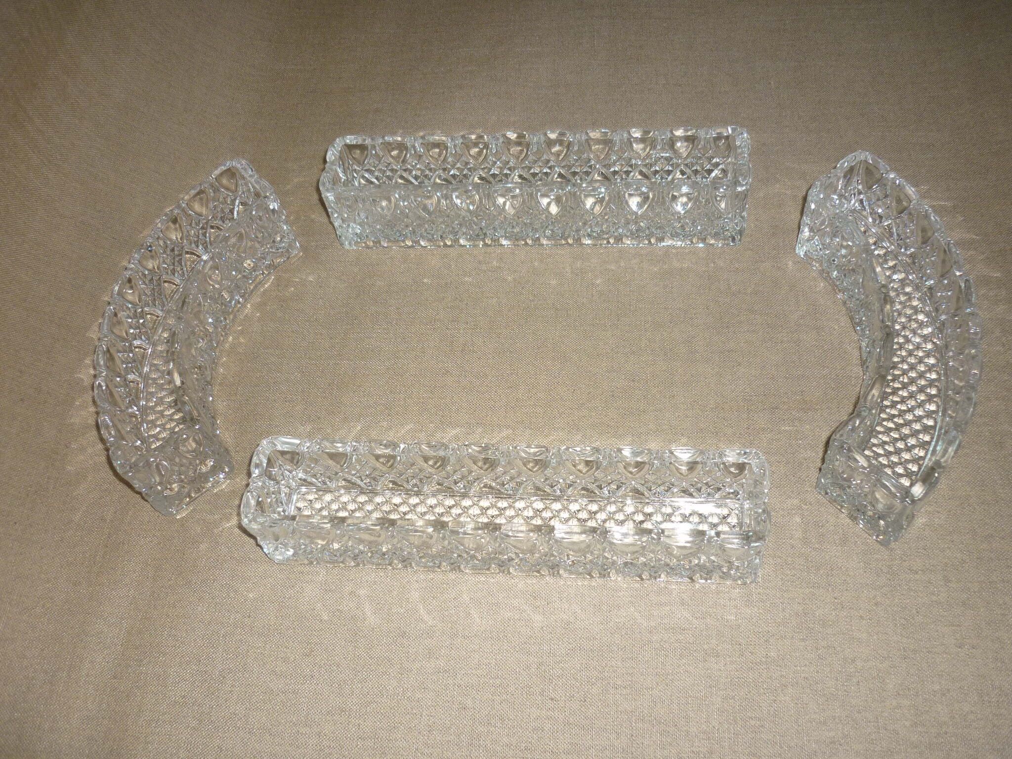 Antique crystal runner or centerpiece