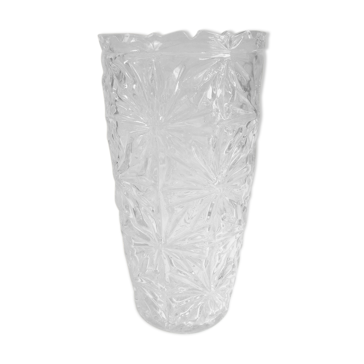 Large thick glass vase