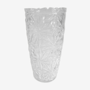 Large thick glass vase