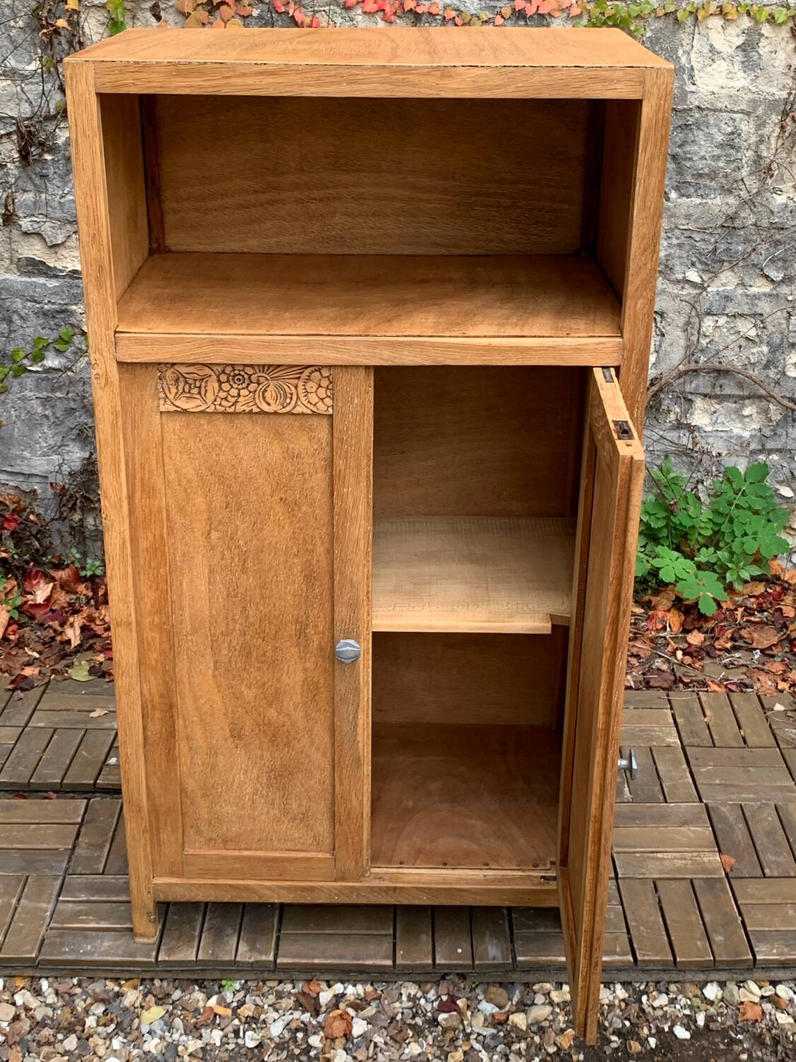 Buffet parisien art déco bois brut 1930