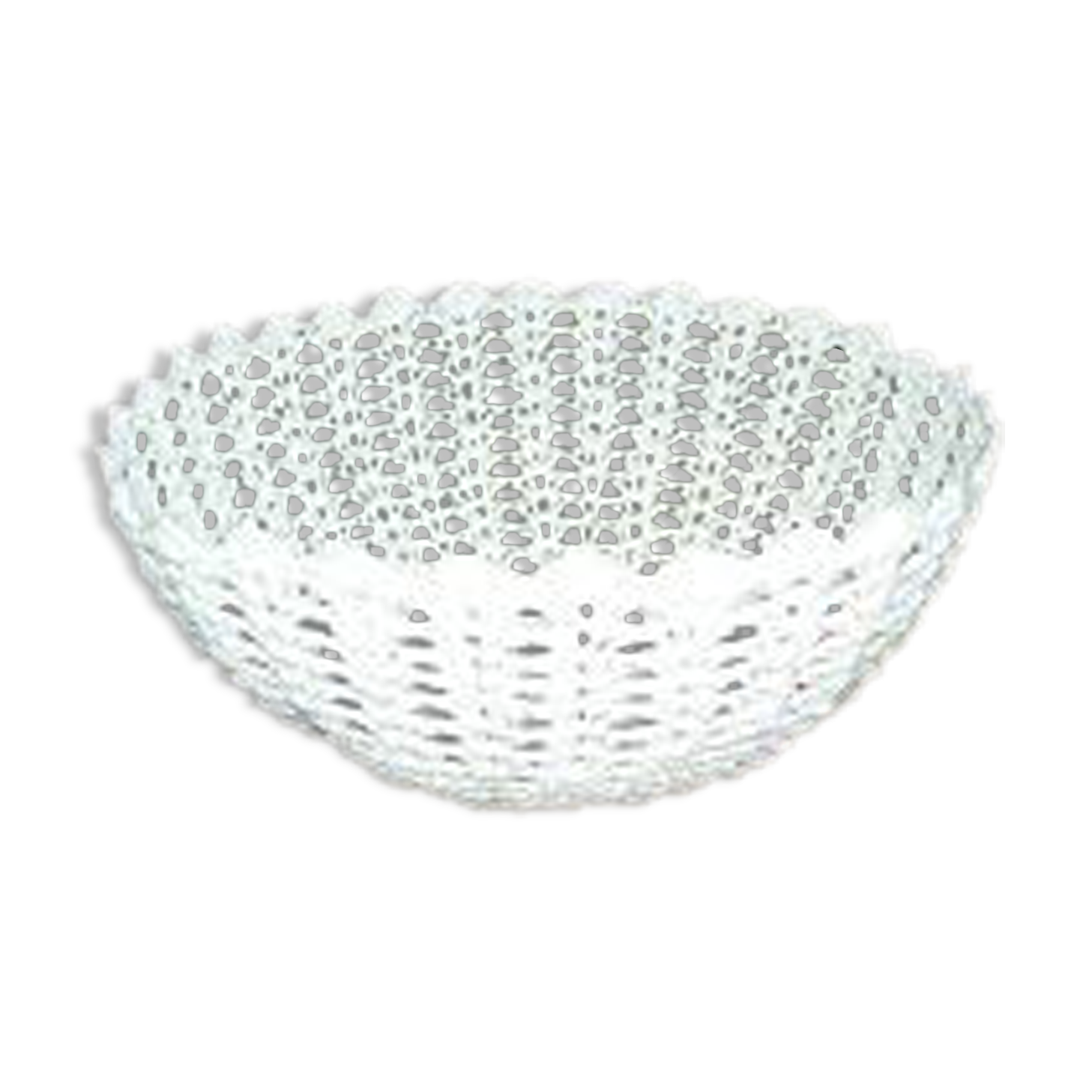 Handmade rigid basket with starched hook