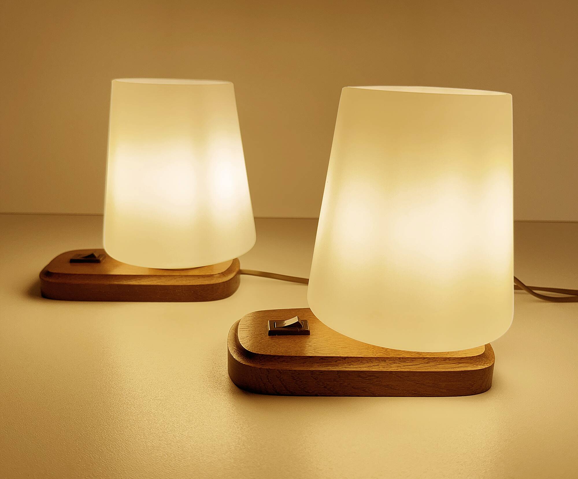 Pair of Scandinavian bedside lamps 60