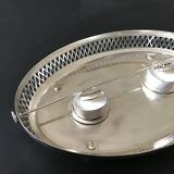 Silver heating coaster