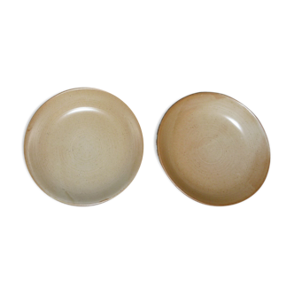 Pair of CNP Village France soup plates