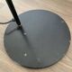 Vintage halogen floor lamp in black lacquered metal and brass ball joint