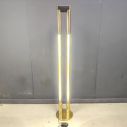 Vintage brass tube light floor lamp, 1980s