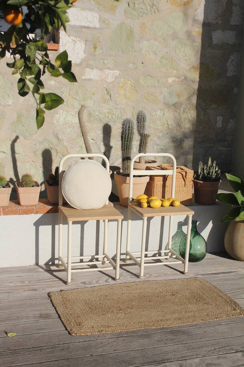 Paire de chevets d'internat vintage