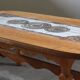 Vintage Danish brutalist oak & tile coffee table in the style of Henning Kjærnulf, 1960s
