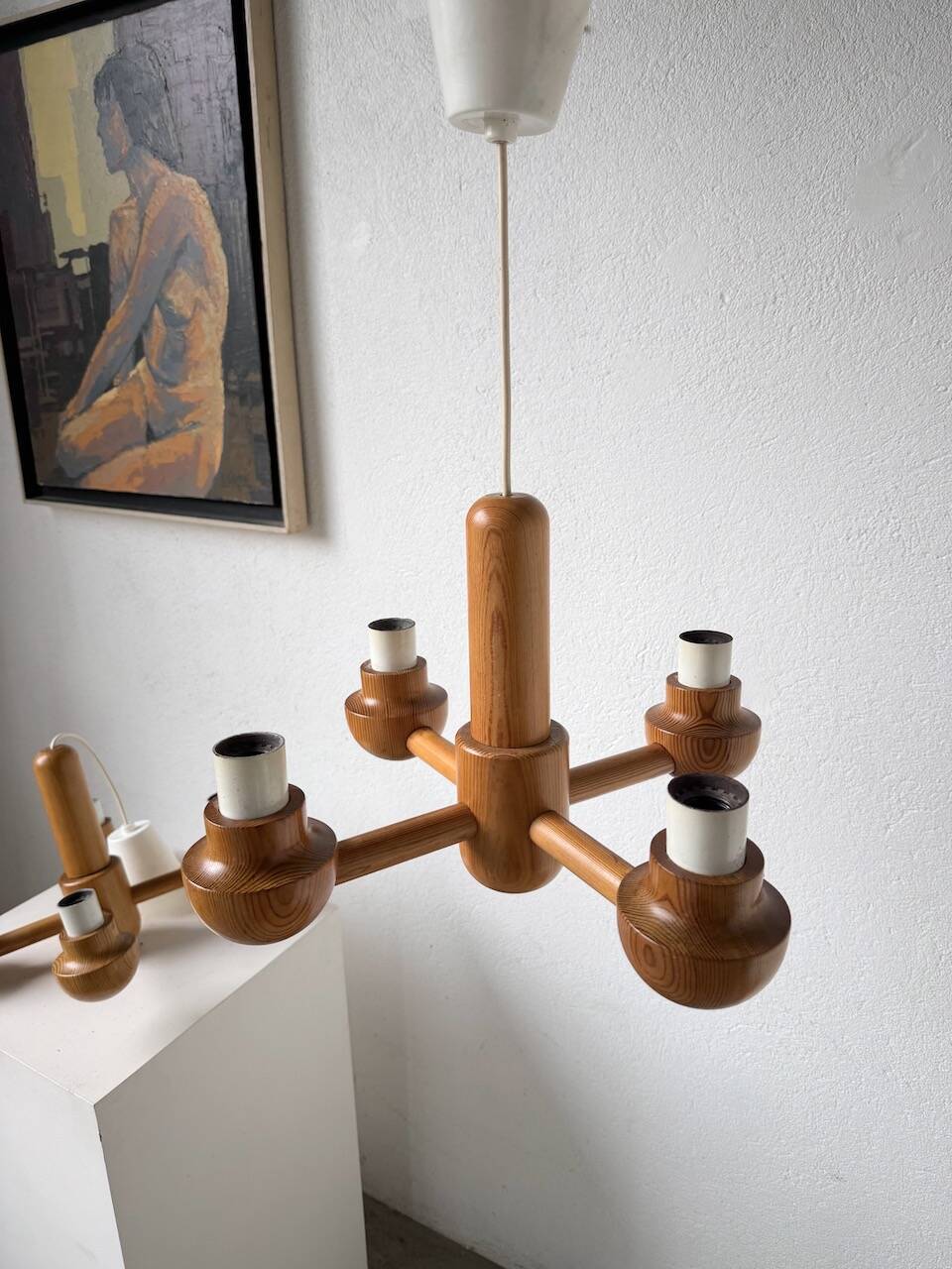Paire de suspensions Ikea en pin 1980