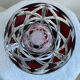 Antique bohemian crystal vase from the mid-20th century in bacara style.