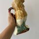 Pichet - carafe vintage en barbotine en forme de hiboux