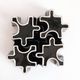 Set of ceramic puzzle pocket trays. Italy, 1980s.