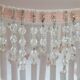 Pair of French Vintage Gold Wall Lights Pink Glass Beaded Fringe Shades