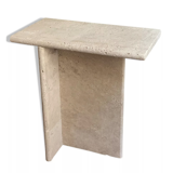 Travertine stone side table