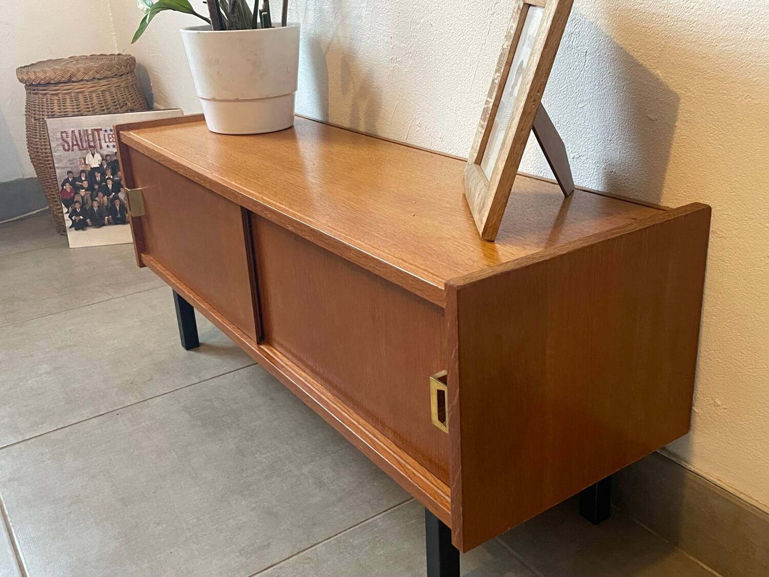 Enfilade / meuble télé vintage en chêne