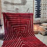 Off-white Moroccan rug with geometric patterns, 200cm x 300cm