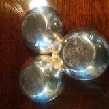 Servant 3 cups in silver metal poinçoin