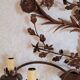 Large varnished metal wall light