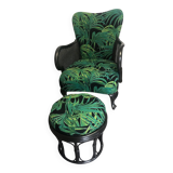 Chippendale chair and pouf