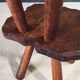 Rustic Alpine Hand-Carved Oak Chair, France, 1920s