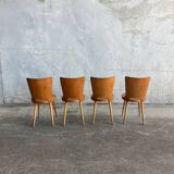 Set de 4 chaises bistrot Baumann, 1960