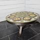 Round living room table from the 60s signed r.corroyez