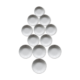 12 assiettes creuses blanches initiales dorées