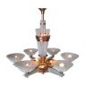 Lustre art deco Petitot verrerie Ezan