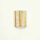 Mid-Century Modern Ice Glass & Brass Wall Light from Kaiser, Germany. 1960s