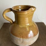 Country vase pitcher in glazed earthenware 1960 Provence