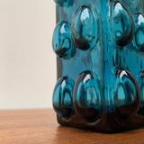 Bubble glass vase from the mid-century Scandinavian space age by Wilhelm Braun-Feldweg for Hirschberg, 1960s.