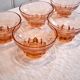 5 vintage thick glass ice cream or champagne coupes