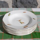 Set of 8 soup plates in Nemours earthenware