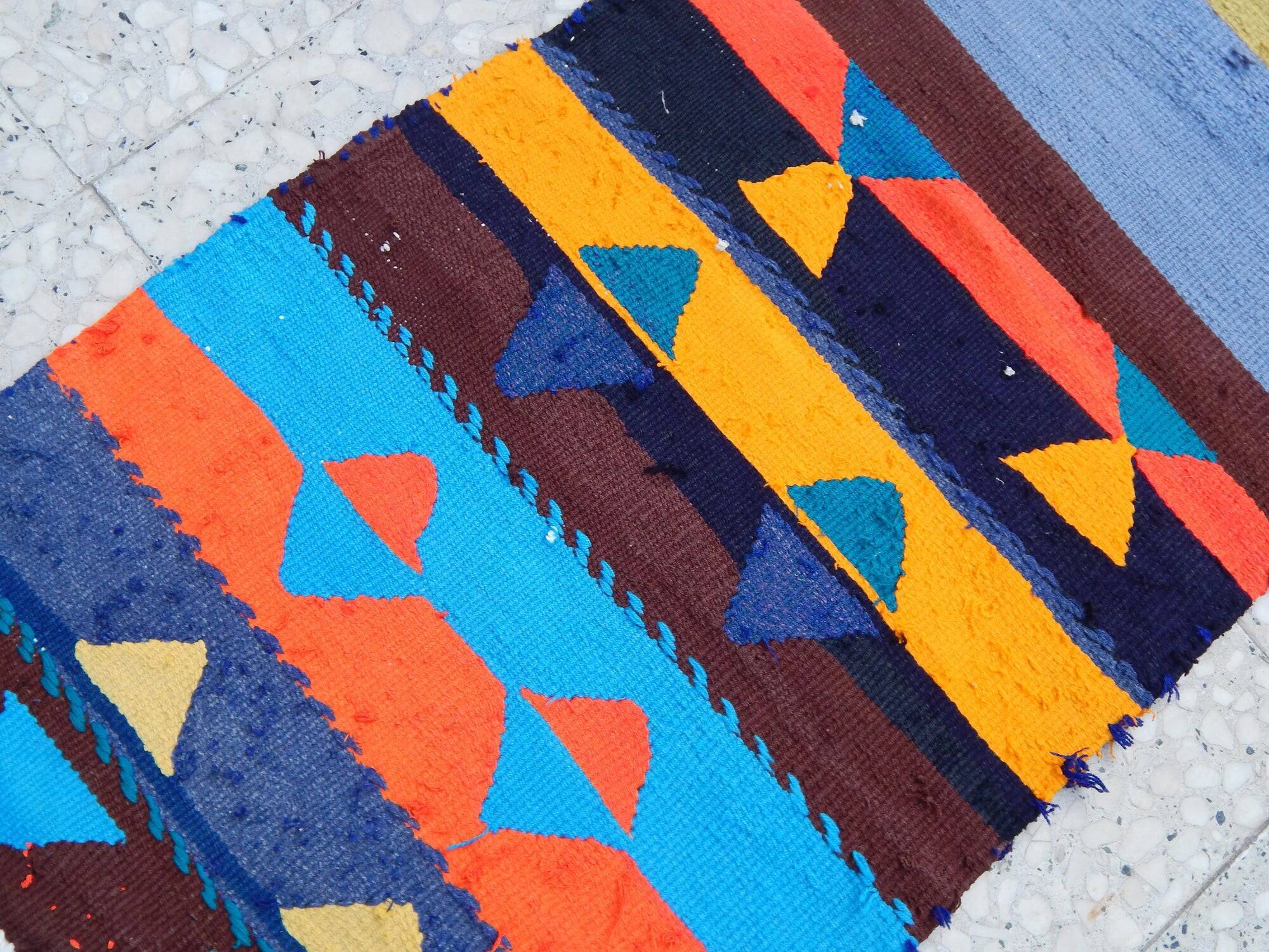 Vintage Turkish hallway rug 47x248 cm
