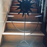 Chandelier soleil en fer forgé 1970