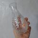 2 vintage molded glass vases 50s