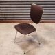 Set of 6 chairs in chrome and vinyl brand "le gal" 70
