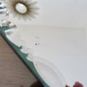Grand miroir octogonal biseauté à poser, années 40