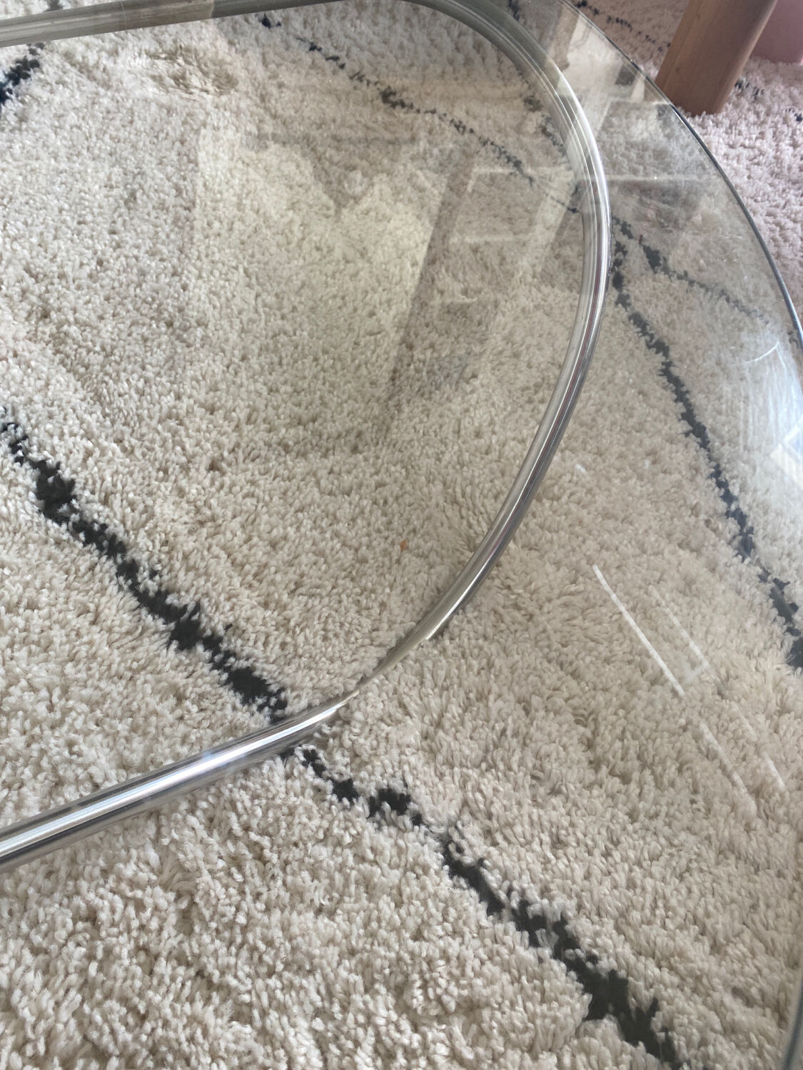 Round coffee table glass and steel design Kaeko Objekto Rafic Farah