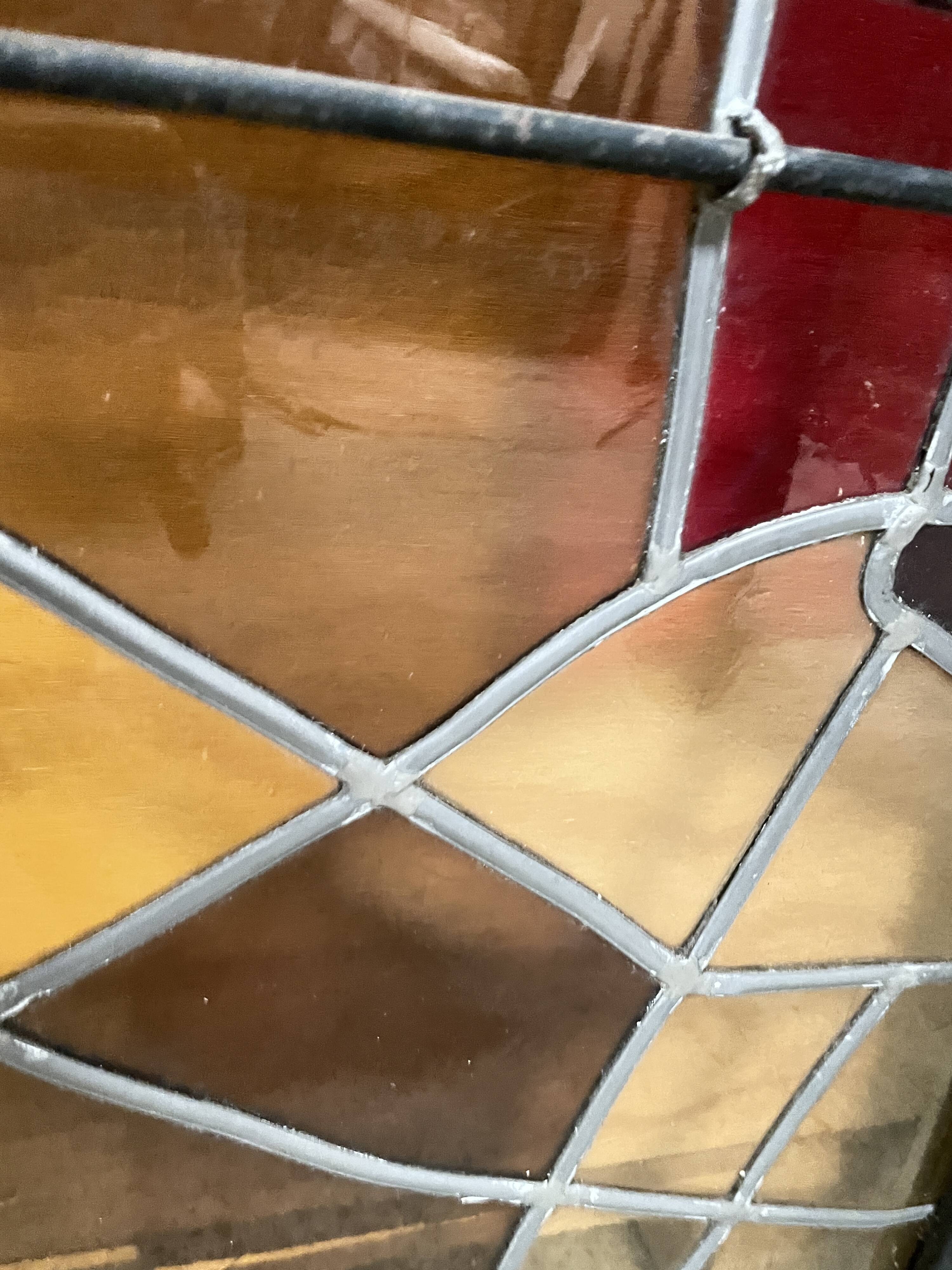 Contemporary art stained glass window by gérard hermet 280x160cm - maison lorin in char