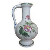 Earthenware vase with floral decoration, Saint-Clément style