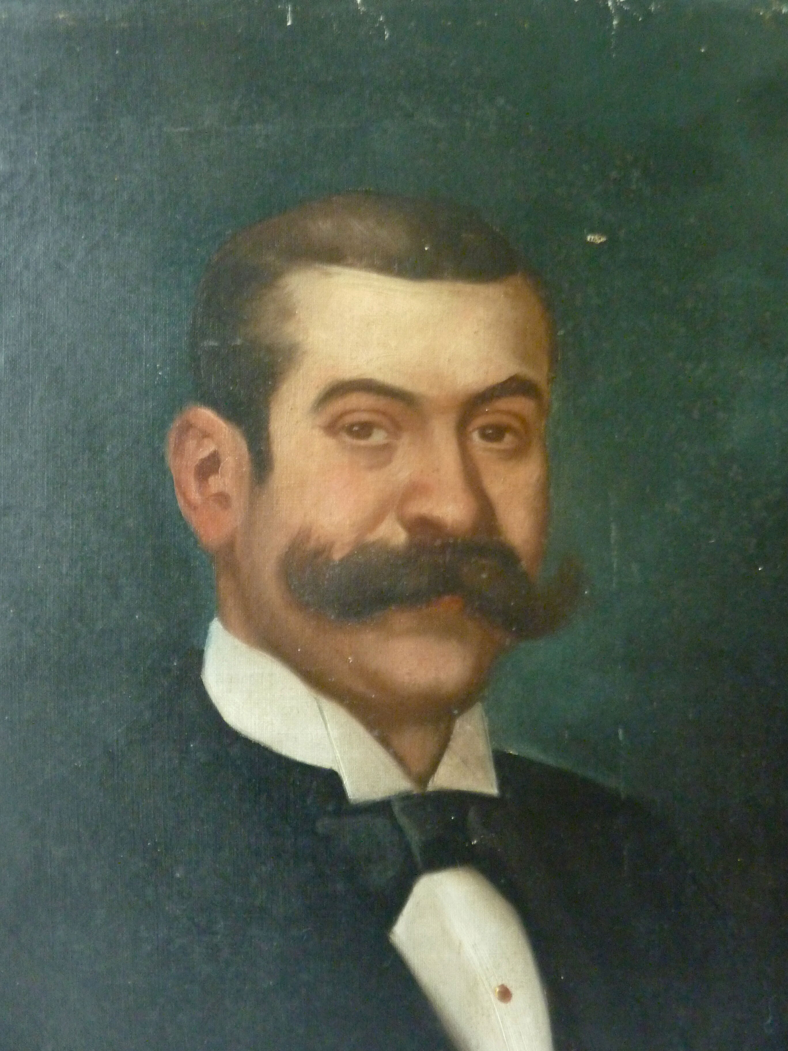 Portrait of a man era 1900 signed
