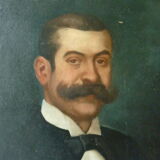 Portrait of a man era 1900 signed