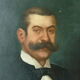 Portrait of a man era 1900 signed