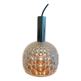 Glass pendant lamp with bubble patterns - 1960s