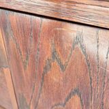 Large vintage chest of drawers with four drawers and one door in oak, circa 1960s